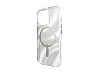 ZAGG Milan Snap - Baksidesskydd för mobiltelefon - MagSafe-kompatibilitet - grafen - virvlande glitter - för Apple iPhone 16 Pro 702315120