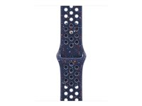 Apple Nike - Band för smart klocka - 42mm - storlek S/M - blått band - för Watch Hermès Series 7, Hermès Series 9, SE 3, Series 10, Series 11, Series 8, Series 9 MGAV4ZM/A