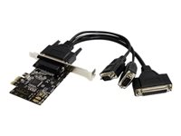 StarTech.com 2S1P PCI Express seriellt parallellt kombokort med breakout-kabel - Parallellt/seriellt kort - PCIe låg profil - RS-232 - 2 portar + 1 parallellport PEX2S1P553B