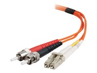 C2G LC-ST 50/125 OM2 Duplex Multimode PVC Fiber Optic Cable (LSZH) - Nätverkskabel - ST-läge (multi-mode) (hane) till LC multiläge (hane) - 2 m - fiberoptisk - duplex - 50/125 mikron - OM2 - halogenfri - orange 85493