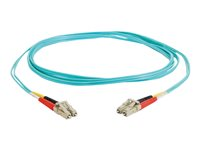 C2G LC-LC 10Gb 50/125 OM3 Duplex Multimode PVC Fiber Optic Cable (LSZH) - Nätverkskabel - LC multiläge (hane) till LC multiläge (hane) - 1 m - fiberoptisk - duplex - 50/125 mikron - OM3 - halogenfri - havsblå 85549