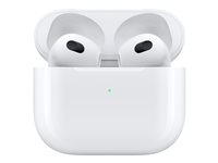 Apple AirPods with Lightning Charging Case - 3:e generationen - True wireless-hörlurar med mikrofon - öronknopp - Bluetooth - vit MPNY3DN/A