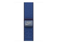 Apple Nike - Slinga för smart klocka - 42mm - 130 - 190 mm - blått band - för Watch Hermès Series 7, Hermès Series 9, SE 3, Series 10, Series 11, Series 8, Series 9 MGD14ZM/A