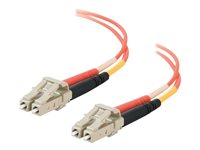 C2G Low-Smoke Zero-Halogen - Patch-kabel - LC multiläge (hane) till LC multiläge (hane) - 1 m - fiberoptisk - 62,5/125 mikron - orange 85287