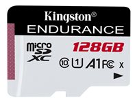 Kingston High Endurance - Flash-minneskort - 128 GB - A1 / UHS-I U1 / Class10 - mikroSDXC UHS-I SDCE/128GB