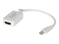 C2G 20cm Mini DisplayPort to HDMI Adapter - Thunderbolt to HDMI Converter M/F - White - DisplayPort-kabel - Mini DisplayPort (hane) till HDMI (hona) - 15 cm - vit 84314