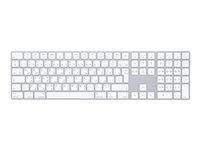 Apple Magic Keyboard with Numeric Keypad - Tangentbord - Bluetooth - arabiska - silver - för 10.2-inch iPad; 10.5-inch iPad Air; 10.9-inch iPad Air; iPad mini 5; iPhone 11, 12, 13, SE MQ052AB/A