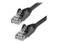 StarTech.com 10m LSZH CAT6 Ethernet Cable, 10 Gigabit Snagless RJ45 100W PoE Network Patch Cord with Strain Relief, CAT 6 10GbE UTP, Black, Individually Tested/ETL, Low Smoke Zero Halogen - Category 6 - 24AWG - Patch-kabel - RJ-45 (hane) till RJ-45 (hane) - 10 m - 6 mm - UTP - CAT 6 - hakfri - svart N6LPATCH10MBK