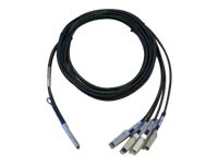 Cisco Direct-Attach Breakout Cable - Nätverkskabel - QSFP+ (hane) till SFP+ (hane) - 3 m - grå - för P/N: N9K-C93180YC-FX3, N9K-C9336C-FX2-E, NC55-MPA-4H-HX-S=, NC57-24X400G-BA=, UCS-FI-64108 QSFP-4SFP10G-CU3M=