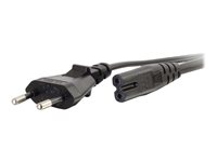 C2G Non-Polarised Power Cord - Strömkabel - power IEC 60320 C7 till power CEE 7/7 (hane) - AC 250 V - 1 m - formpressad - svart 80616