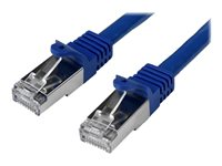 Startech 1m CAT6 Ethernet Cable, 10 Gigabit Shielded Snagless RJ45 100W PoE Patch Cord, CAT 6 10GbE SFTP Network Cable w/Strain Relief, Blue, Wiring is UL Certified/TIA - Category 6 - 26AWG (N6SPAT1MBL) - Patch-kabel - RJ-45 (hane) till RJ-45 (hane) - 1 m - SFTP - CAT 6 - formpressad, hakfri - blå N6SPAT1MBL