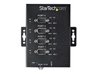 StarTech.com Industriell USB till RS-232/422/485 seriell adapter med 4 portar - ESD-skydd på 15 kV - Seriell adapter - USB 2.0 - RS-232/422/485 x 4 + USB 2.0 x 1 - svart - TAA-kompatibel ICUSB234854I