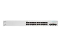 Cisco Business 220 Series CBS220-24T-4X - Switch - smart - 24 x 10/100/1000 + 4 x 10 Gigabit SFP+ (upplänk) - rackmonterbar CBS220-24T-4X-EU