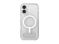 Zagg Crystal Palace Snap - Baksidesskydd för mobiltelefon - fällbart ställ - MagSafe-kompatibilitet - CrystalClear - för Apple iPhone 17 702318860