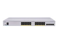 Cisco Business 350 Series 350-24P-4X - Switch - L3 - Administrerad - 24 x 10/100/1000 (PoE+) + 4 x 10 Gigabit SFP+ - rackmonterbar - PoE+ (195 W) CBS350-24P-4X-EU