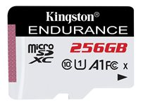 Kingston High Endurance - Flash-minneskort - 256 GB - A1 / UHS-I U1 / Class10 - microSDXC UHS-I U1 SDCE/256GB