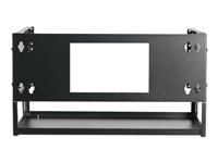 Eaton Tripp Lite Series 4U Wall-Mount Bracket with Shelf for Small Switches and Patch Panels, Hinged - Ställning monteringshylla - gångjärn - väggmontering - svart - 4U - 19" SRWO4UBRKTSHELF