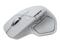 Logitech MX Master 4 - Mus - 8 knappar - trådlös - Bluetooth, 2.4 GHz - trådlös USB-mottagare - blekgrå 910-007563