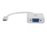 C2G USB 3.1 USB Type C To VGA Adapter - USB C to VGA White - Extern videoadapter - USB 3.1 - D-Sub - vit 88844