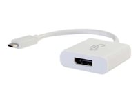 C2G USB C to DisplayPort Adapter Converter - USB Type C to DisplayPort White - Extern videoadapter - USB 3.1 - DisplayPort - vit 80520