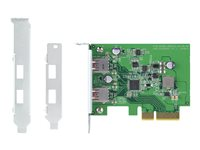 QNAP QXP-10G2U3A - USB-adapter - PCIe 2.0 x2 låg profil - USB 3.2 Gen 2 x 2 - för QNAP QGD-1600, TS-1232, 1277, 253, 453, 473, 853, 877, 977, TVS-2472, 473, 673, 872, 873 QXP-10G2U3A