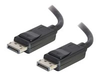 C2G 15ft Ultra High Definition DisplayPort Cable with Latches - 8K DisplayPort Cable - M/M - DisplayPort-kabel - DisplayPort (hane) till DisplayPort (hane) - 4.57 m - sprintlåsning - svart 54403