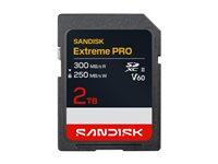 SanDisk Extreme PRO - Flash-minneskort - 2 TB - Video Class V60 / UHS-II - SDXC UHS-II SDSDXEM-2T00-GN4IN