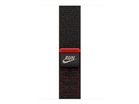 Apple Nike - Slinga för smart klocka - 46mm - 145 - 220 mm - midnattssvart - för Watch Hermès Series 9, SE 3, Series 10, Series 11, Series 8, Series 9, Ultra 2, Ultra 3 MGD34ZM/A