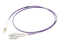C2G 7m LC/SC OM4 LSZH Fibre Patch - Purple - Patch-kabel - LC multiläge (hane) till SC-läge (multi-mode) (hane) - 7 m - fiberoptisk - duplex - 50/125 mikron - OM4 - lila 81763