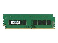 Crucial - DDR4 - sats - 32 GB: 2 x 16 GB - DIMM 288-pin - 2400 MHz / PC4-19200 - CL17 - 1.2 V - ej buffrad - icke ECC CT2K16G4DFD824A