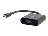 C2G Mini DisplayPort to HDMI Active Adapter Converter 4K UHD - Black - Videokort - Mini DisplayPort hane till HDMI hona - trippelskärmad - svart - stöd för 4K 84307