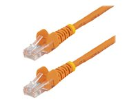 StarTech.com 0.5m Orange Cat5e / Cat 5 Snagless Ethernet Patch Cable 0.5 m - Patch-kabel - RJ-45 (hane) till RJ-45 (hane) - 50 cm - UTP - CAT 5e - hakfri, tvinnad - orange 45PAT50CMOR