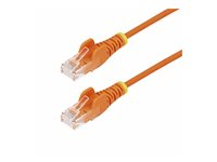 StarTech.com 50cm Orange Slim CAT6 Ethernet Cable, Snagless, 28AWG, LSZH - Patch-kabel - RJ-45 (hane) till RJ-45 (hane) - 50 cm - 3.6 mm - UTP - CAT 5/5e/6 - IEEE 802.3bt - halogenfri, hakfri - orange N6PAT50CMORS