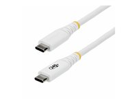StarTech - USB-kabel - USB-C (hane) till USB-C (hane) - USB 2.0 - 5 A - 2 m - ultra flexibel, USB-strömförsörjning (240W), USB-IF-certifierad, robust, utökat effektområde (EPR) - vit S2CEPR2MW-USB-CABLE