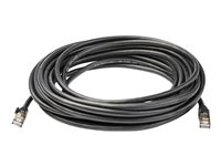 StarTech.com 10m CAT6A Ethernet Cable, 10 Gigabit Shielded Snagless RJ45 100W PoE Patch Cord, CAT 6A 10GbE STP Network Cable w/Strain Relief, Black, Fluke Tested/UL Certified Wiring/TIA - Category 6A - 26AWG (6ASPAT10MBK) - Patch-kabel - RJ-45 (hane) till RJ-45 (hane) - 10 m - STP - CAT 6a - formpressad, hakfri - svart 6ASPAT10MBK