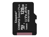 Kingston Canvas Select Plus - Flash-minneskort - 128 GB - A1 / Video Class V10 / UHS Class 1 / Class10 - mikroSDXC UHS-I SDCS2/128GBSP