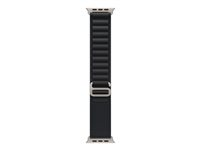 Apple - Slinga för smart klocka - 49 mm, naturlig titanfinish - Liten storlek - svart - för Watch Hermès Series 9, SE 3, Series 10, Series 11, Series 8, Series 9, Ultra 2, Ultra 3 MFTE4ZM/A