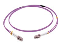 C2G 5m LC/LC OM4 LSZH Fibre Patch - Purple - Patch-kabel - LC multiläge (hane) till LC multiläge (hane) - 5 m - fiberoptisk - duplex - 50/125 mikron - OM4 - lila 81752