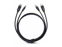 StarTech.com 6ft (1.8m) DisplayPort and USB 5Gbps KVM Cable - Tangentbords-/video-/muskabel - USB typ A, DisplayPort (hane) till USB Type B, DisplayPort (hane) - 1.8 m - 4K60Hz stöd, HDR10-stöd - svart DU1226-KVM-CABLE