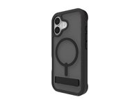 ZAGG Rainier Snap - Baksidesskydd för mobiltelefon - robust - MagSafe-kompatibilitet - rök svart - för Apple iPhone 17 702319172