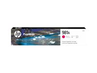 HP 981A - 69 ml - magenta - original - PageWide - bläckpatron - för PageWide Enterprise Color MFP 586; PageWide Managed Color E55650 J3M69A