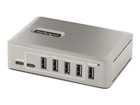 StarTech.com 10-Port USB-C Hub, 8x USB-A + 2x USB-C, Self-Powered w/ 65W Power Supply, USB 3.1 10Gbps Hub w/ BC1.2 Charging, Desktop/Laptop USB Hub with 3ft Locking USB-IF Certified Cable - USB Expansion Hub (10G8A2CS-USB-C-HUB) - Hubb - 8 x USB 3.2 Gen 2 + 2 x USB-C 3.2 Gen 2 - skrivbordsmodell 10G8A2CS-USB-C-HUB