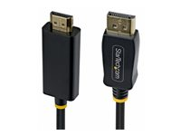 Startech - Adapterkabel - DisplayPort hane till HDMI hane - 2 m - svart - 4K60Hz stöd, Enkelriktad, aktiv 2M-DP-HDMI-4K60-GR