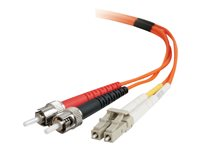 C2G Low-Smoke Zero-Halogen - Patch-kabel - LC multiläge (hane) till ST-läge (multi-mode) (hane) - 3 m - fiberoptisk - 62,5/125 mikron - orange 85273