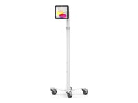 Compulocks iPad 10th-11th (A16) Gen PowerMove Medical Rolling Cart Black - Vagn - för surfplatta - medicinsk - svart, vit - skärmstorlek: 10.9" - för Apple 10.9-inch iPad (10:e generation) MCRSTDWPMIP109