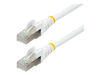StarTech.com 10m CAT6a Ethernet Cable - White - Low Smoke Zero Halogen (LSZH) - 10GbE 500MHz 100W PoE++ Snagless RJ-45 w/Strain Reliefs S/FTP Network Patch Cord - Patch-kabel - RJ-45 (hane) till RJ-45 (hane) - 10 m - S/FTP - CAT 6a - IEEE 802.3bt - halogenfri, formpressad, hakfri, tvinnad - vit NLWH-10M-CAT6A-PATCH