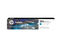 HP 981X - 116 ml - Lång livslängd - cyan - original - PageWide - bläckpatron - för PageWide Enterprise Color MFP 586; PageWide Managed Color E55650 L0R09A