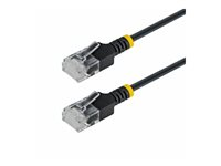 Startech - Patch-kabel - RJ-45 (hane) till RJ-45 (hane) - 30 cm - 2.6 mm - UTP - CAT 6a - hakfri, ultra-tunn, koppartrådar - svart N6APATUTP34BKS30CM