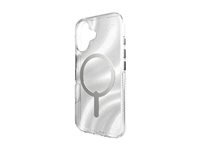 ZAGG Milan Snap - Baksidesskydd för mobiltelefon - MagSafe-kompatibilitet - grafen - virvlande glitter - för Apple iPhone 16 702315118