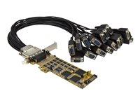 StarTech.com 16 Port PCI Express Serial Card - High-Speed PCIe Serial Card - Expansionsmodul - PCIe 1.1 låg profil - RS-232 x 2 - gul PEX16S550LP